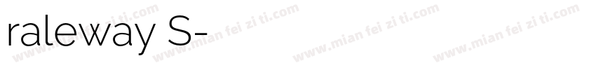 raleway S字体转换